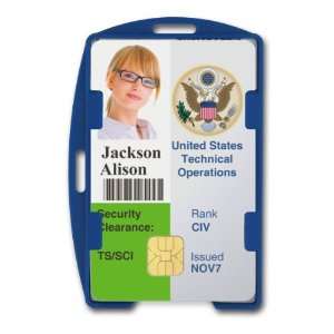   201 Blue RFID Blocking 2 Card Blue ID Card Holder