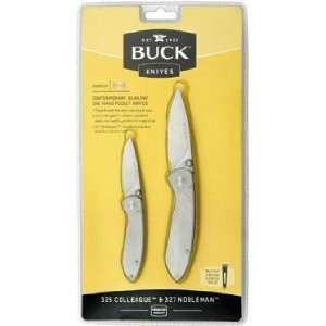  Buck Knives Collegue & Nobleman Pocket Knife Combo Set 