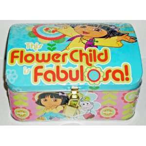  Dora the Explorer Flower Child Treasure Chest Tin w/Lock 