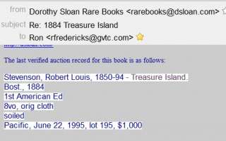 Treasure Island 1st American Edition  