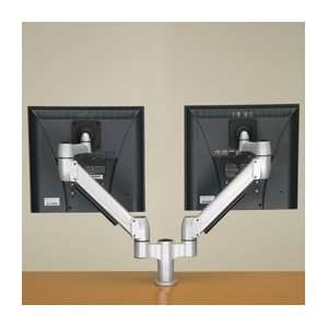   Two Horizontal Flat Screen Monitor Arms, Holds Up To 23 Pound Monitors