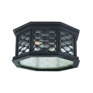 Los Olivos Two Light Outdoor Flush Mount in Old Iron Bulb 