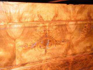 Antique ART Case Burr Walnut German Upright Piano JUST FRENCH 