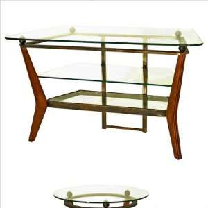   Silver Saxony TV Stand Glass Top, w/8mm Clear Glass Furniture & Decor