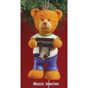  RUSS Very Beary Music Teacher Christmas Ornament #32008 