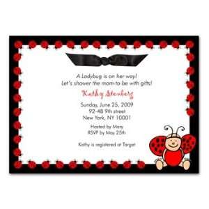   Bugaroo Ladybugs Baby Shower Invitations