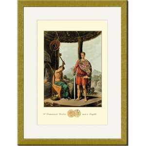  Gold Framed/Matted Print 17x23, A Romanised Briton and a 