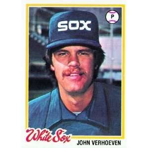  1978 Topps # 329 John Verhoeven Chicago White Sox Baseball 