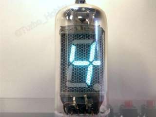 Single Tube VFD Clock with Acrylic Case, side view tube  