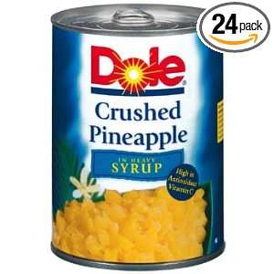 Dole Pineapple Crushed in Heavy Syrup, 20 Ounce Cans (Pack of 24 