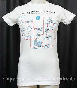   THE BIG BANG THEORY Friendship Algorithm Girl Tee T Shirt S M L XL NEW