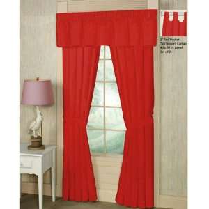  Red   Bright Solid, Window Fabric Curtains In.