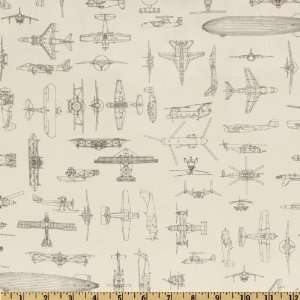  44 Wide Patriots Planes & Helicopters Sketch Cream 