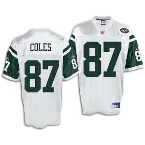  Coles Jets White NFL Replica Jersey ( sz. XXL, White  Coles 
