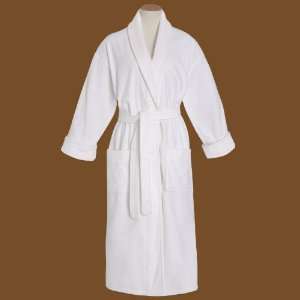  100% Combed Cotton White Velour Shawl Collar Robe  12 Oz Beauty