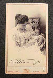 Antique Russian Photo Tsarina Alexandra & Anastasia Romanov Rare 1901 