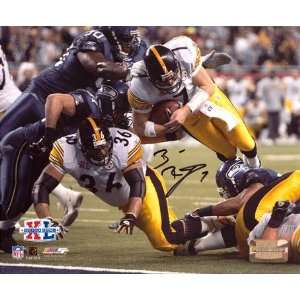 Ben Roethlisberger Signed Steelers Super Bowl Touchdown Dive Action 