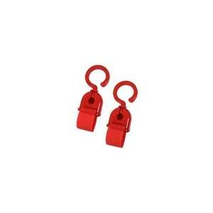   PCS Portable Velcro Strap Hanger Clasp Hook (Red)