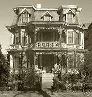 Victorian house built in 1882 large sepia photo  