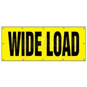 48x120 WIDE LOAD BANNER SIGN sized caution oversize oversized loads 