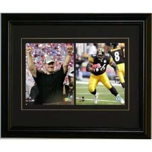  Pittsburgh Steelers Bill Cowher and Jerome Bettis Framed 8 