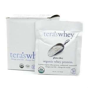  teras whey Organic Whey Protein, Pouches, Plain, 12 ea 