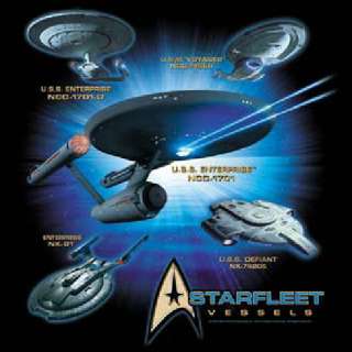 Star Trek All 5 TV Series Starfleet Vessels T Shirt NEW  
