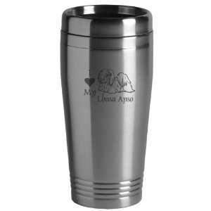    ounce Stainless Travel Mug   I Love My Lhasa Apso