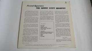 SONNY STITT QUARTET Personal LP Verve MONO NMINT  