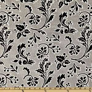  44 Wide Stack & Whack Flourish Black/White Fabric By The 