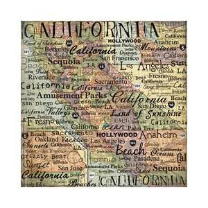   United States Collection   California   12 x 12 Paper   Map Arts