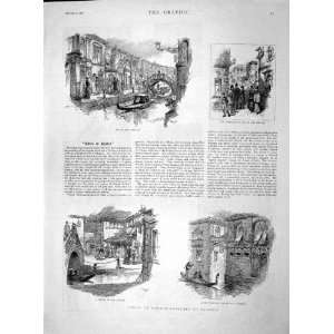  1892 Venice London Olympia Gondola Canal Terraces