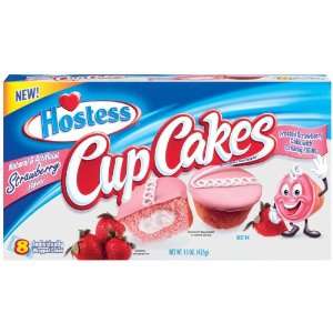 Hostess Strawberry Cupcakes 8 Cake Package 15 oz  Grocery 