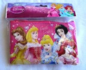 Disney Princesses Pink Lanyard Zipper Wallet ID Pouch $$  