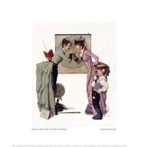  Norman Rockwell   First Day Of School Giclee