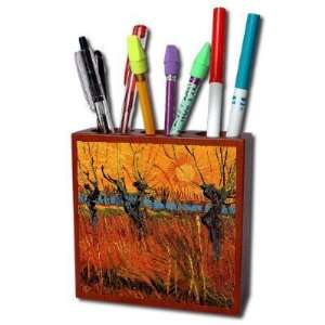  Willows at Sunset By Vincent Van Gogh Pencil Holder 