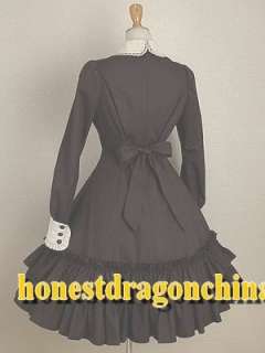 Gothic lolita Victorian Dress Cream Brown Coat Handmade  