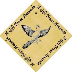   Pack of 48 PERSONALISED Parchment 6cm Square Gift Tags Archaeopteryx