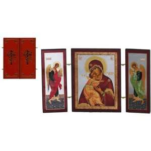  Virgin of Vladimir with Archangels Michael & Gabriel 