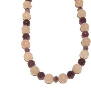 Amethyst Necklace 11 Rose Quartz Pink Purple Crystal Healing Stone 20