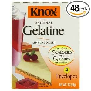 Knox Original Gelatin (4 Count Envelopes), Unflavored, 1 Ounce Boxes 