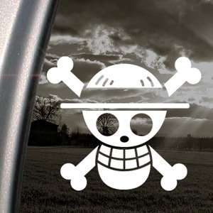    One Piece Luffy Flag Decal Pirate Cartoon Anime Sticker Automotive
