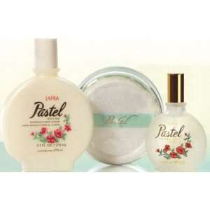  Jafra Pastel Body Lotion, Fragrance, & Dusting Powder Set 