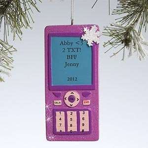  Personalized Christmas Ornaments   Girls Cell Phone
