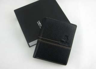 VD Polo Mens genuine leather vertical wallet upright  