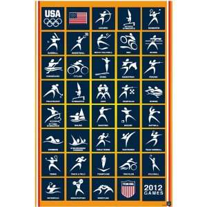  Olympics Team USA 24 x 36 2012 Games Olympics Sports 