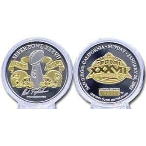  Super Bowl XXXVII Two Tone Flip Coin