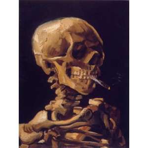  Skull with a Burning Cigarette by Van Gogh canvas art 