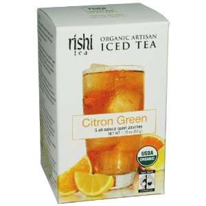 Rishi Tea Citron Green Iced Tea, 2.5 ounce Boxes (Pack of 4)  