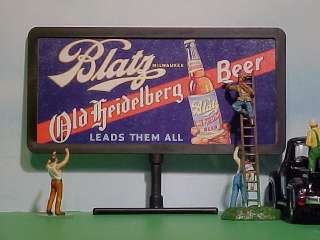 1940 50s Blatz Beer Billboard #1 O Train 1/43  